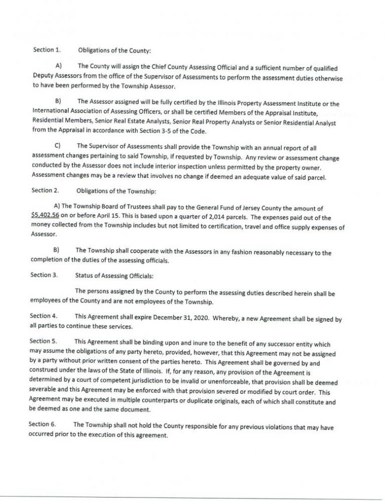 Piasa Township Intergovernmental Agreement Pg. 2